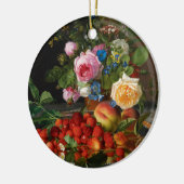 Nog steeds levende Rozen en aardbeien door Otto Ot Keramisch Ornament (Links)