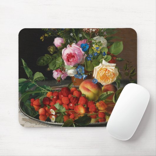 Nog steeds levende Rozen en aardbeien door Otto Ot Muismat (Met muis)