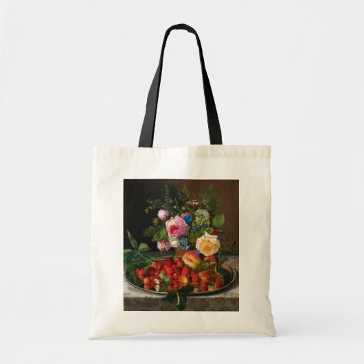 Nog steeds levende Rozen en aardbeien door Otto Ot Tote Bag (Voorkant)