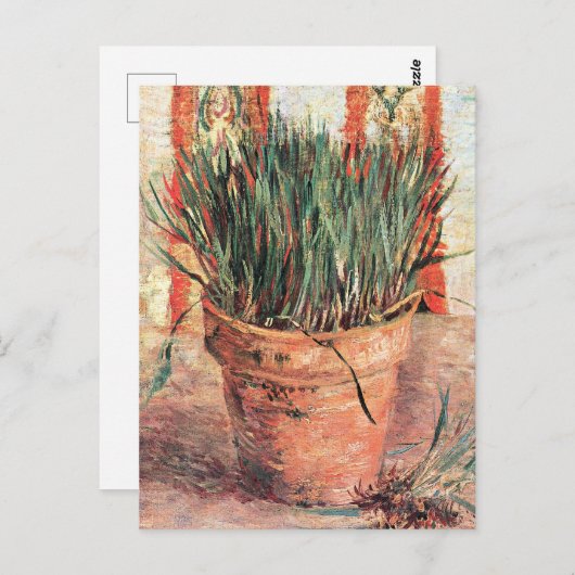 Nog steeds levensbloem met Chives door Vincent van Briefkaart (Voorkant / Achterkant)