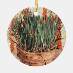 Nog steeds levensbloem met Chives door Vincent van Keramisch Ornament