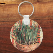 Nog steeds levensbloem met Chives door Vincent van Sleutelhanger (Voorkant)