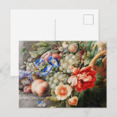 Nog steeds levensbloemen en vruchten van klassieke briefkaart (Voorkant / Achterkant)