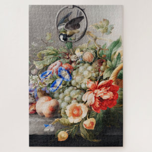 Nog steeds levensbloemen en vruchten van klassieke legpuzzel