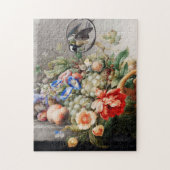 Nog steeds levensbloemen en vruchten van klassieke legpuzzel (Verticaal)