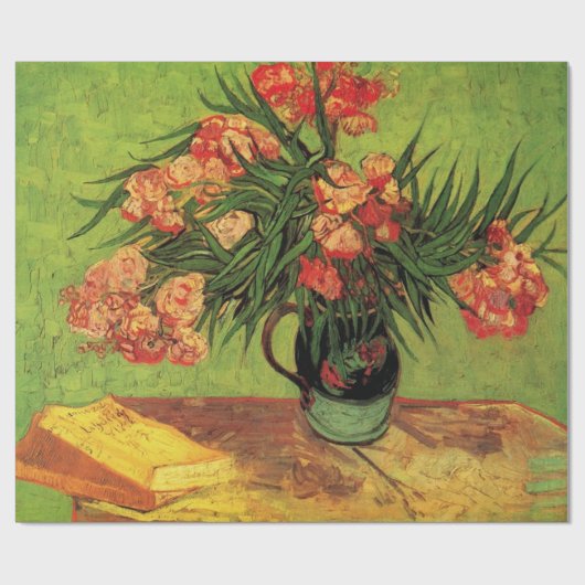 Nog steeds levensfase met Oleanders en Boeken Cadeaupapier (Vlak)