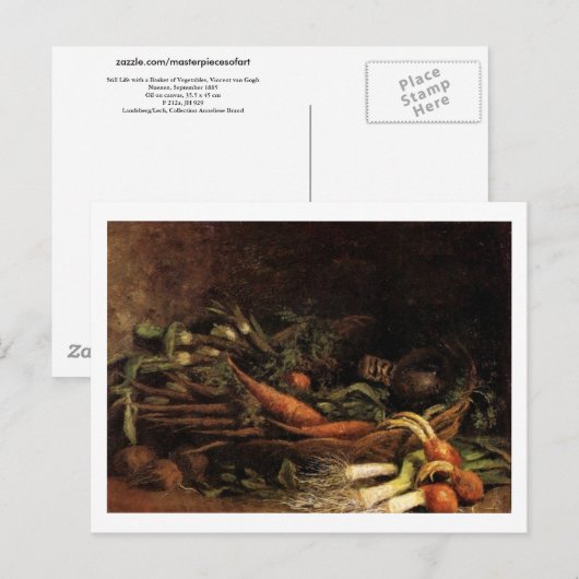 Nog steeds levensmand groenten Van Gogh Fine Art Briefkaart (Voorkant / Achterkant)