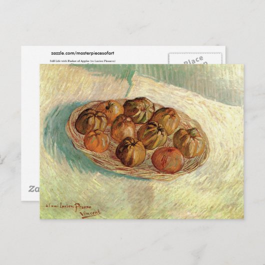 Nog steeds levensmand van appels Van Gogh Fine Art Briefkaart (Voorkant / Achterkant)