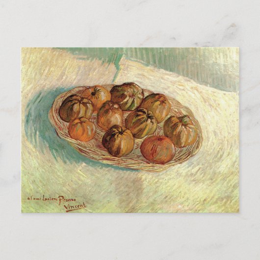 Nog steeds levensmand van appels Van Gogh Fine Art Briefkaart (Voorkant)