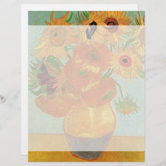 Nog steeds levensvaas met twaalf zonnebloemen van  (Voorkant / Achterkant)