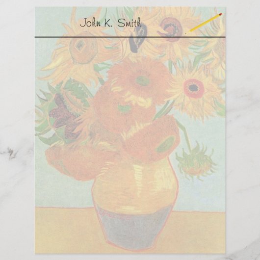 Nog steeds levensvaas met twaalf zonnebloemen van  (Voorkant)