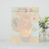 Nog steeds levensvaas met twaalf zonnebloemen van  (Staand voorkant)