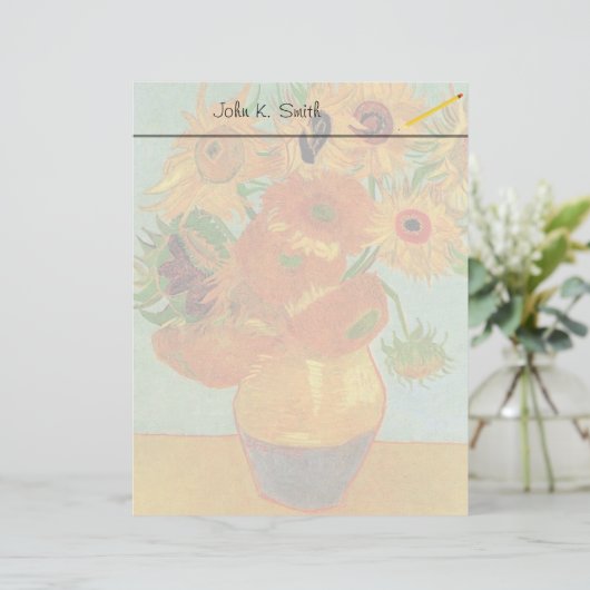 Nog steeds levensvaas met twaalf zonnebloemen van  (Staand voorkant)