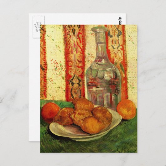 Nog steeds Life Decanter en Lemons door Vincent va Briefkaart (Voorkant / Achterkant)