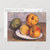Nog steeds Life Quince, Apples, peren van Paul Cez Briefkaart (Voorkant / Achterkant)