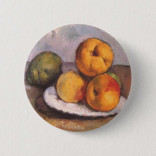 Nog steeds Life Quince, Apples, peren van Paul Cez Ronde Button 5,7 Cm