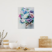 Nog steeds Life Rose Bouquet Waterverf Poster (Keuken)
