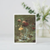 Nog steeds Life Scabiosa, Ranunculus, Van Gogh Fin Briefkaart (Staand voorkant)
