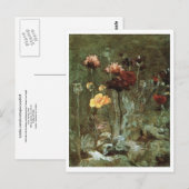 Nog steeds Life Scabiosa, Ranunculus, Van Gogh Fin Briefkaart (Voorkant / Achterkant)