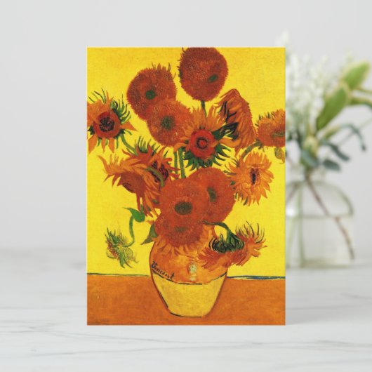 Nog steeds Life Vase met 15 zonnebloemen Vincent v (Staand voorkant)