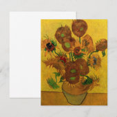 Nog steeds Life Vase met 15 zonnebloemen Vincent v (Voorkant / Achterkant)