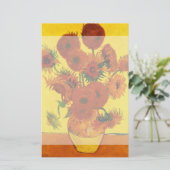 Nog steeds Life Vase met 15 zonnebloemen Vincent v Briefpapier (Staand voorkant)