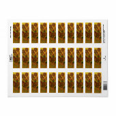 Nog steeds Life Vase met 15 zonnebloemen Vincent v Etiket (Full Sheet)