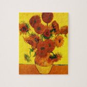 Nog steeds Life Vase met 15 zonnebloemen Vincent v Legpuzzel (Verticaal)