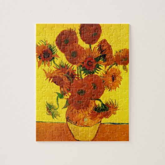 Nog steeds Life Vase met 15 zonnebloemen Vincent v Legpuzzel (Verticaal)