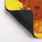 Nog steeds Life Vase met 15 zonnebloemen Vincent v Muismat (Hoek)