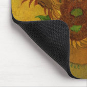 Nog steeds Life Vase met 15 zonnebloemen Vincent v Muismat (Hoek)