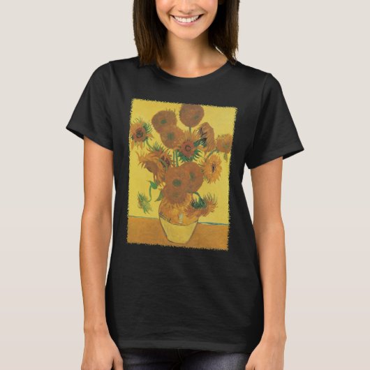Nog steeds Life Vase met 15 zonnebloemen Vincent v T-shirt (Voorkant)