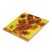 Nog steeds Life Vase met 15 zonnebloemen Vincent v Tegeltje (Zijkant)