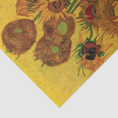 Nog steeds Life Vase met 15 zonnebloemen Vincent v Tissuepapier (Detail)