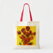 Nog steeds Life Vase met 15 zonnebloemen Vincent v Tote Bag (Voorkant)