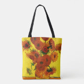 Nog steeds Life Vase met 15 zonnebloemen Vincent v Tote Bag (Achterkant)