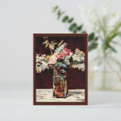 Nog steeds likeur en Rozen van Manet Edouard Briefkaart (Staand voorkant)