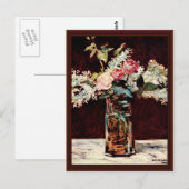 Nog steeds likeur en Rozen van Manet Edouard Briefkaart (Voorkant / Achterkant)