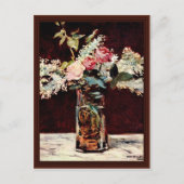 Nog steeds likeur en Rozen van Manet Edouard Briefkaart (Voorkant)