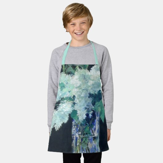 Nog steeds Lila Bouquet door Manet Impressionist Schort (Gedragen)