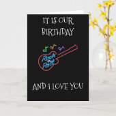 NOG STEEDS "LOVE ROCK/ROLL" EN "YOU" "MUTUAL BIRTH KAART (Gele Bloem)