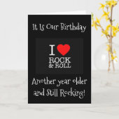 NOG STEEDS "LOVE ROCK / ROLL" OP ONZE "WEDERZIJDSE KAART (Gele Bloem)