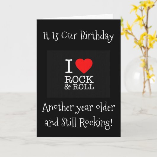 NOG STEEDS "LOVE ROCK / ROLL" OP ONZE "WEDERZIJDSE KAART (Gele Bloem)