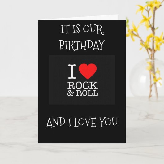 NOG STEEDS "LOVE ROCK / ROLL" OP ONZE "WEDERZIJDSE KAART (Gele Bloem)