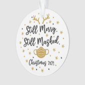 Nog steeds Merry, nog steeds gemaskeerd Funny Pand Ornament (voorkant)