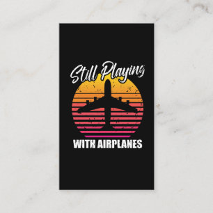 Nog steeds met Vliegtuig van vliegtuigen spelen Visitekaartje