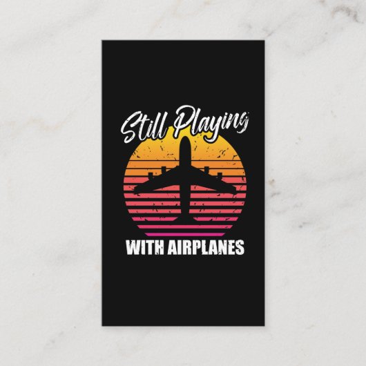 Nog steeds met Vliegtuig van vliegtuigen spelen Visitekaartje (Voorkant)
