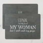 Nog steeds mijn GUYS Funny Groomsman-voorstel nodi Kaart (Voorkant / Achterkant)