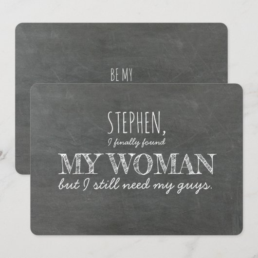 Nog steeds mijn GUYS Funny Groomsman-voorstel nodi Kaart (Voorkant / Achterkant)