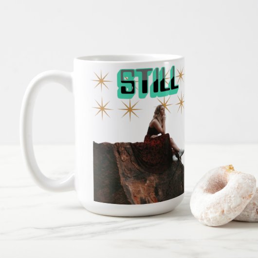 Nog steeds Mok – Minimalistische Mindfulness Coffe (Met donut)